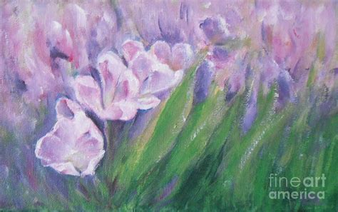 Purple Tulips Painting By Jane See Fine Art America
