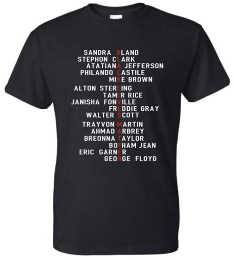Black Lives Matter Say Their Names T Shirt Ebay