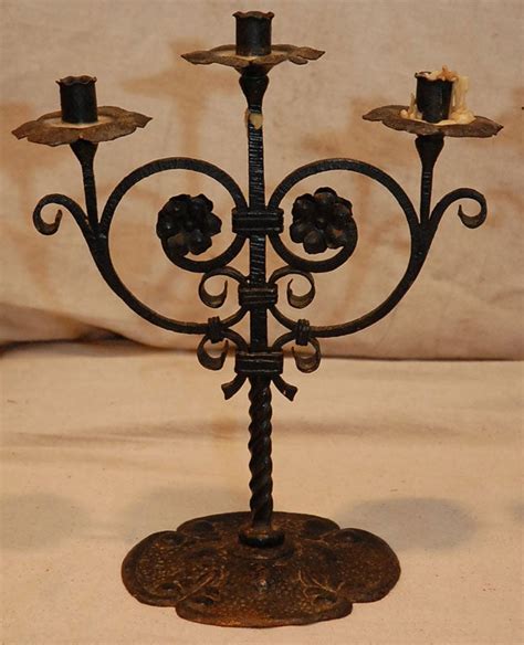 Pair Of Wrought Iron Candelabra At 1stdibs