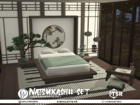 Natsukashii Japanese Bedroom Cc Sims 4 Syboulette Custom Content For