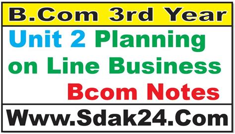 Unit 2 Planning Online Business Bcom Notes Bcom 3rd Year