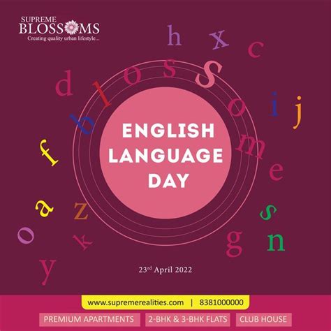 English Language Day Language E Day Urban Lifestyle