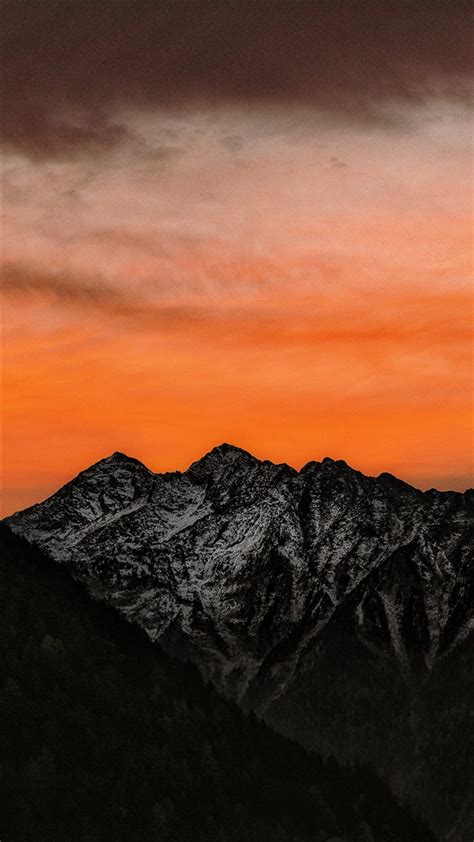 Mountain Summit During Sunset Iphone 8 Wallpapers Free Download