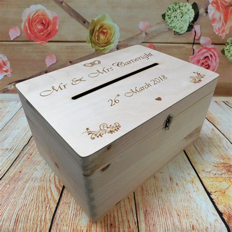 Wedding Guests Wish Wooden Post Box With Slot Wedding Cards Etsy