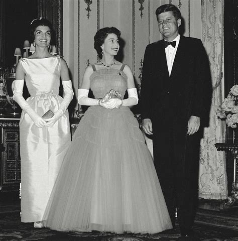 Queen Elizabeth With Jackie And JFK At Buckingham Palace In 1961