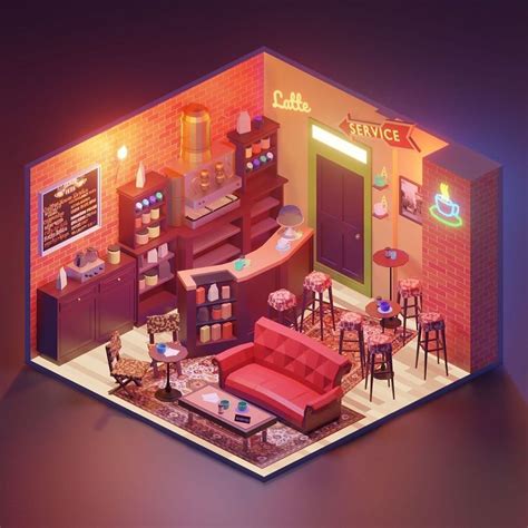 Cool Isometric Room Design By Polygonrunway — Isometricdesign
