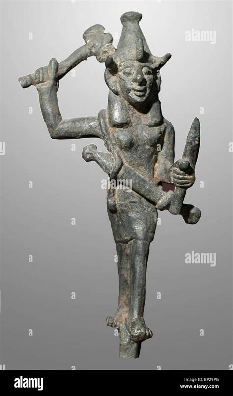 Bronze Figurine Of The Cnaanite War God Baal He Is Armed With A Sword