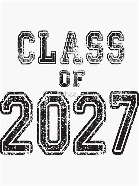 Class Of 2027 Graduation 7th Grade Senior 2027 Graduation Sticker