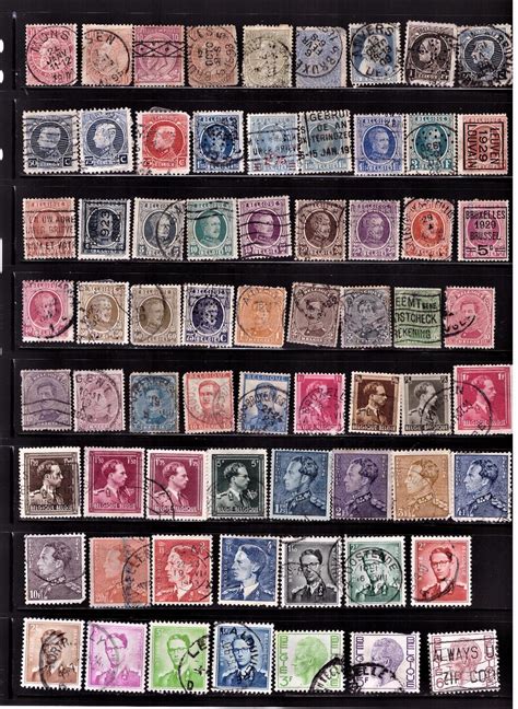 Belgium Stamps Collection Some Early From Old Albums 749 High Value
