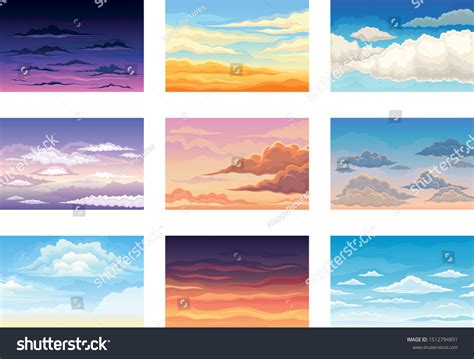 Set Clouds Sky Different Times Day 스톡 벡터로열티 프리 1512794891 Shutterstock