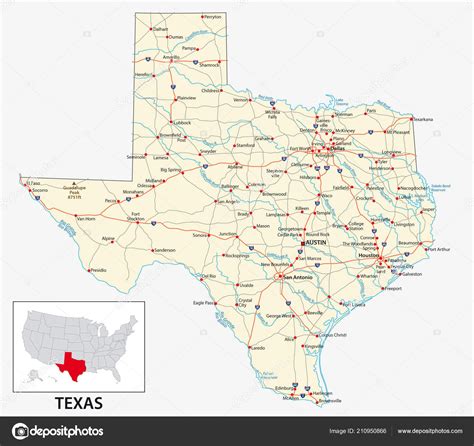 Interstate Guide Interstate 14 Brady Texas Map Printable Maps