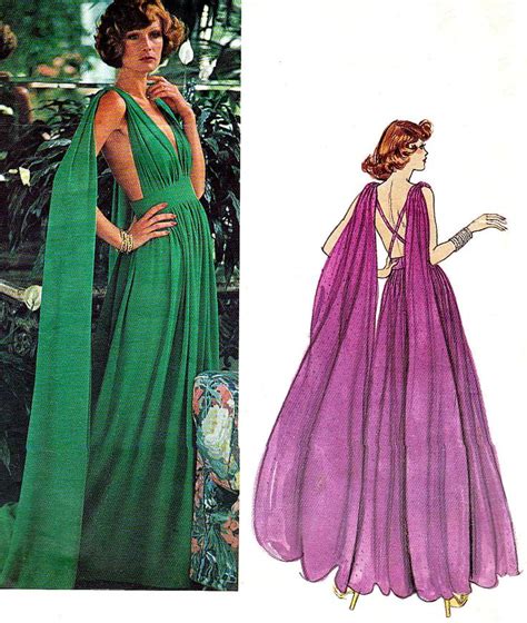 1970s Ff Uncut Vogue Paris Original 1135 Emanuel Ungaro Evening Gown