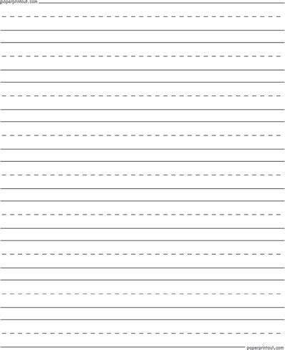 Different spaced lines for different ages; Standard Penmanship Paper | Handwriting paper printable, Handwriting paper, Writing paper template