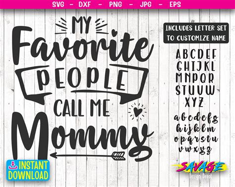 My Favorite People Call Me Mommy SVG Mommy Shirt Gift For Etsy
