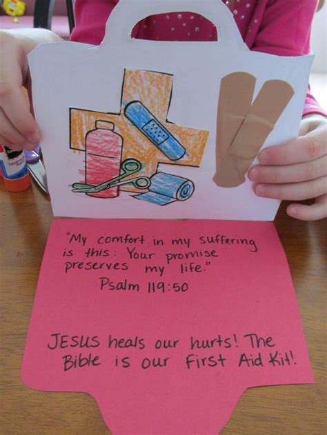 First Aid Kit Is The Bible And Jesus Heals Our Hurts School Crafts