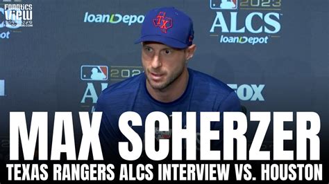 Max Scherzer Talks Comeback For Alcs Texas Rangers Vs Houston Astros