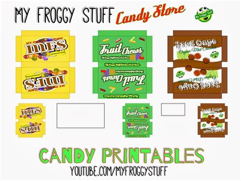 Candy Printables My Froggy Stuff Myfroggystuff American Girl Doll Printables