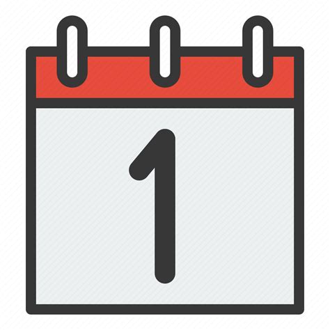 Calendar Date Day One Schedule 1 Icon Download On Iconfinder