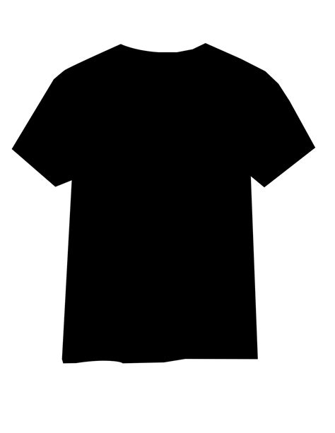 Black T Shirt Template Front Clipart Best