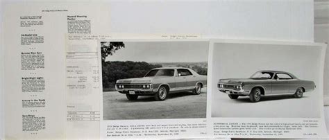 1970 Dodge Polara And Monaco Press Kit