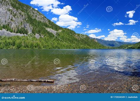 Beautiful Mountain Scenery In Summit Lake Provincial Park In The