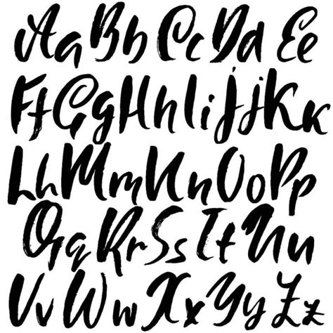 Hand Drawn Dry Brush Font Modern Brush Lettering Grunge Style Alphabet Calligraphy Script