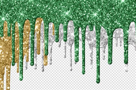 Christmas Glitter Drips Clipart By Digital Curio Thehungryjpeg