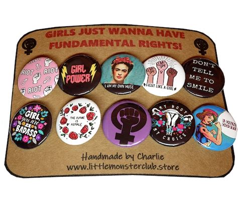 feminist badge pack pin button badges international etsy uk