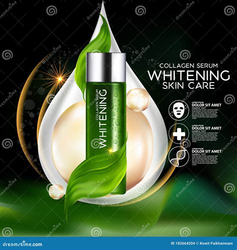 Collagen Serum Background Concept Natural Skin Care Cosmetic Stock