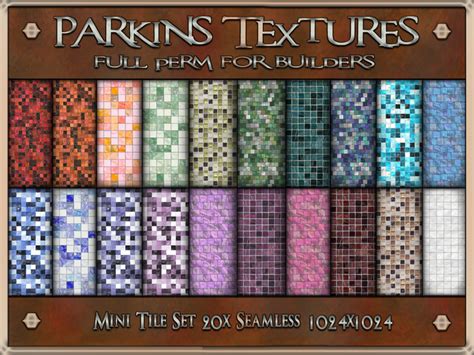 Second Life Marketplace Parkins Textures Mini Tile Set 20x Full