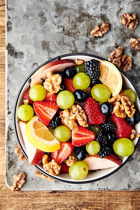 Fruit Salad With Honey Walnuts Recipe W Fresh Summer Fruit