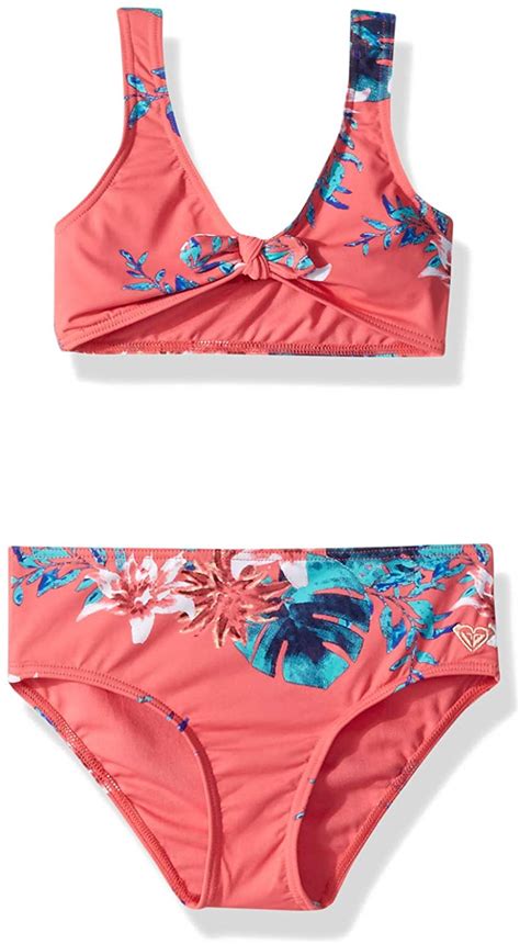 Roxy Swimwear Girls Coral Tropical Day Dream Bikini Set 16