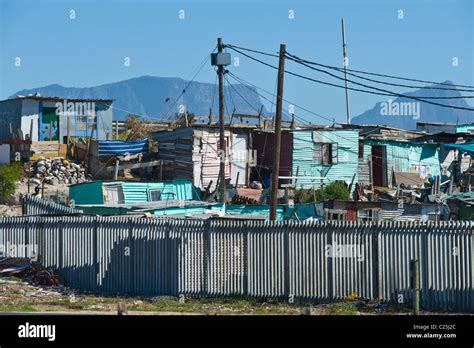 Ansicht Von Khayelitsha Township In Kapstadt Südafrika Stockfotografie