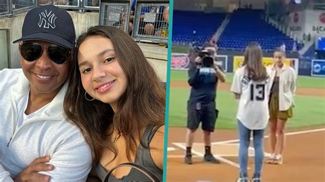 Alex Rodriguezs Daughter Natasha Sings National Anthem At Miami Marlins Game Access