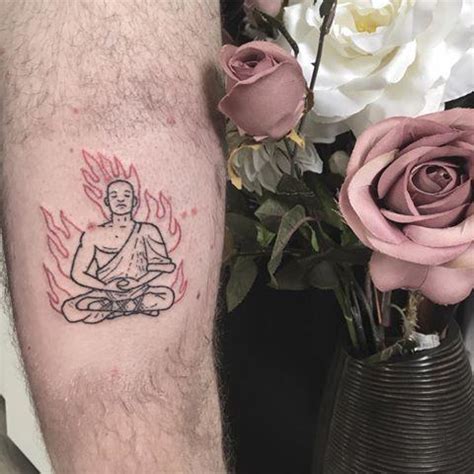 Burning Monk Tattoo
