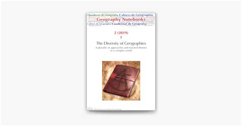 ‎geography Notebooks Vol 2 No 1 2019 The Diversity Of Geographies