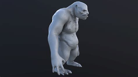 3d Model Monster Troll Vr Ar Low Poly Rigged Animated Cgtrader