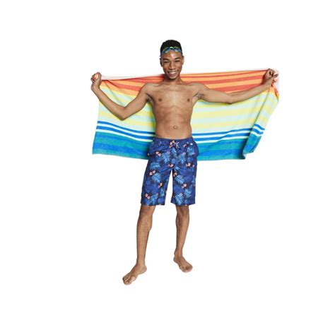 Multicolor Vertical Stripe Beach Towel 30in X 60in Five Below Let