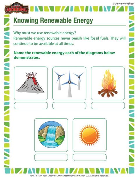 Energy And Energy Resources Worksheet