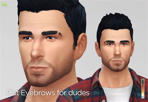 Natural Looking Cut Eyebrows For Males At Lumialover Sims Sims 4 Updates