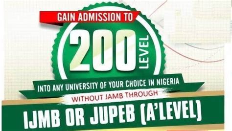 Ijmb Requirement Gain Admission Direct Into 200level Without Jamb