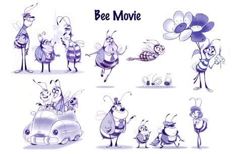 Pin By Ace5 Studios On Bees Bee Movie Character Design