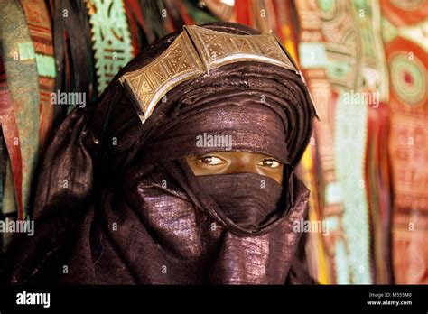 Algeria Tamanrasset Sahara Desert Portrait Of Man Of Tuareg Tribe