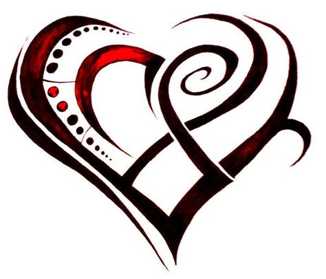 20 Beautiful Tribal Heart Tattoos