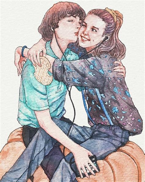Stranger Things Mike and Eleven by Trishna Tri A. Negaara @trishnagaara