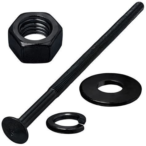 Paulin 38 Inch X 8 Inch Pro Pack Black Carriage Bolt 5 Sets The
