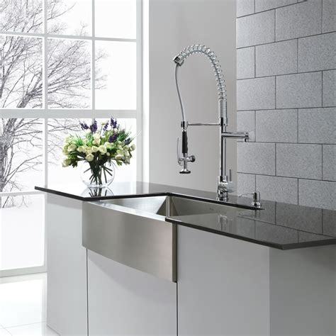 Kraus kitchen faucets are synonymous with dependability and outstanding quality. Kraus KPF1602KSD30CH Single Lever Spiral Spring Kitchen ...