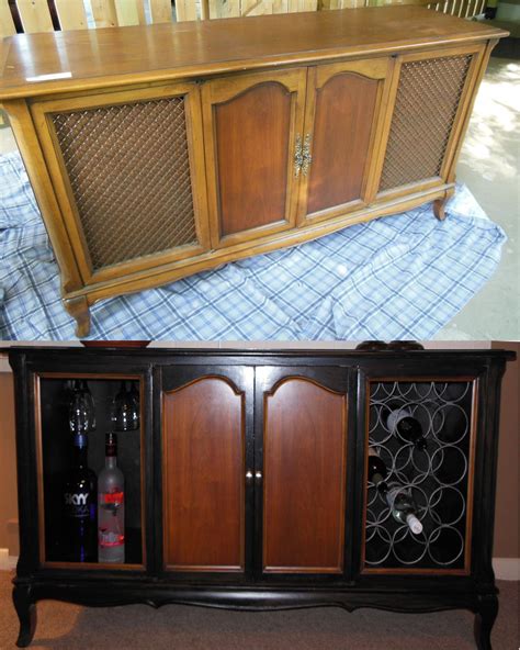 Old Stereo Turned Into A Buffet Bar Furniture Flips In With Images