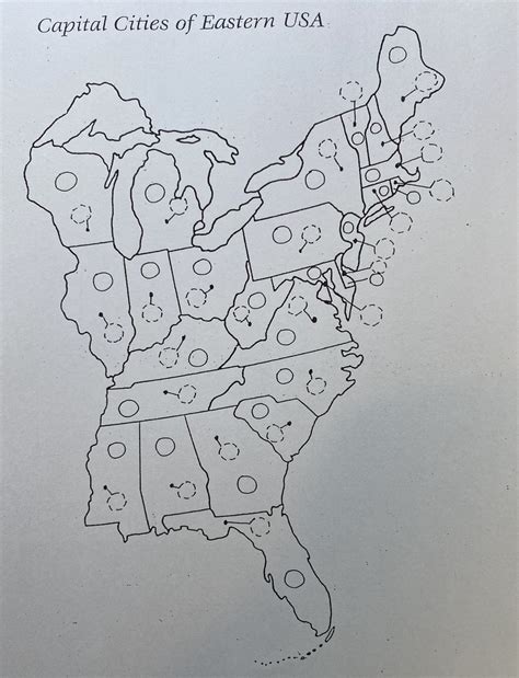 Eastern Usa Map States And Capitals Diagram Quizlet