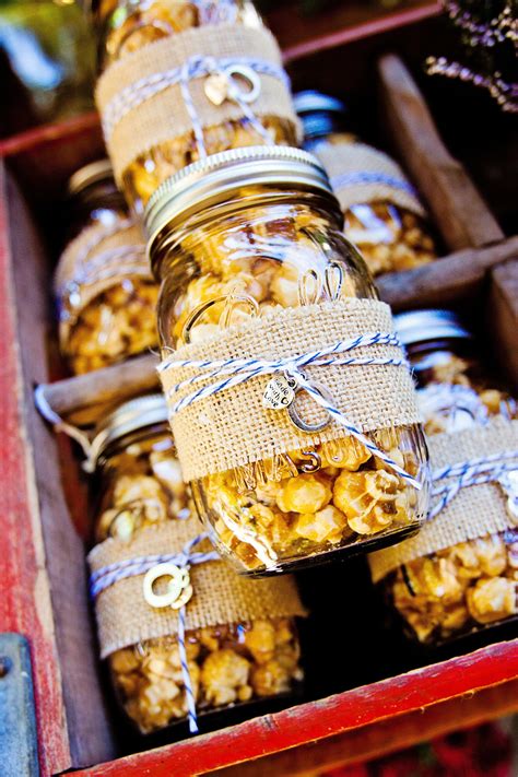 Caramel Popcorn Mason Jar Favors